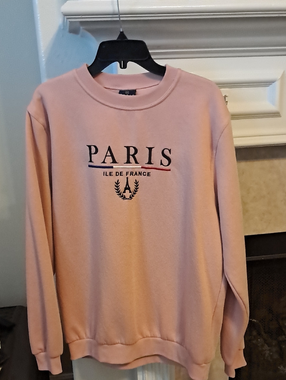 Pink Paris Logo Crewneck Sweatshirt